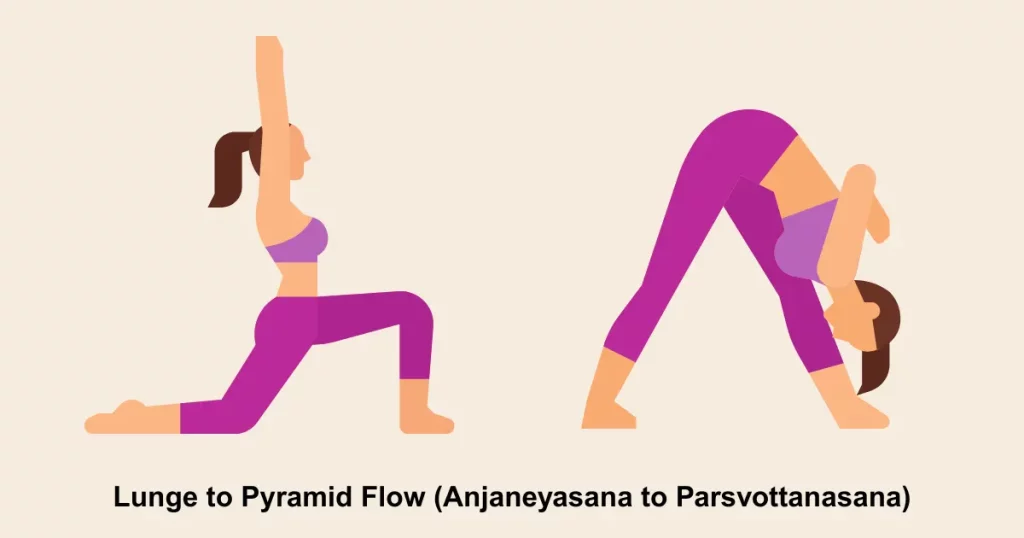 Lunge To Pyramid Flow (Anjaneyasana To Parsvottanasana)