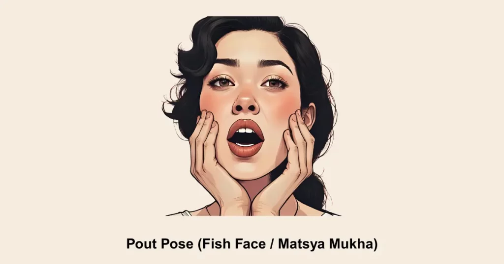 Pout Pose (Fish Face Matsya Mukha)